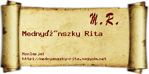 Mednyánszky Rita névjegykártya